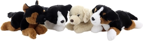 Perrito de peluche tumbado 20 cm eco-friendly