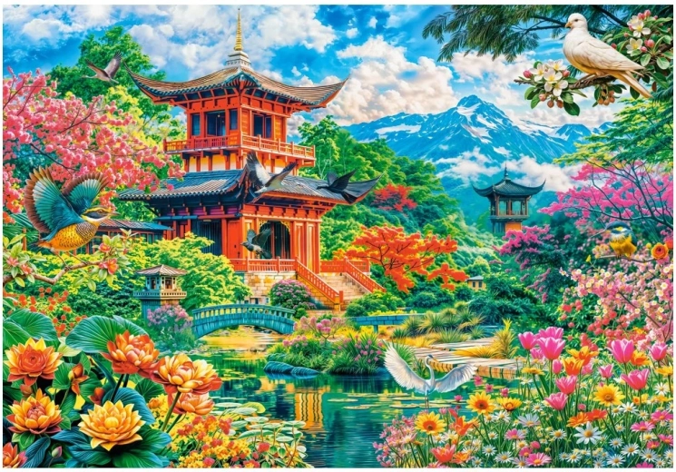Puzzle Castorland armonía de jardín primaveral 1000 piezas