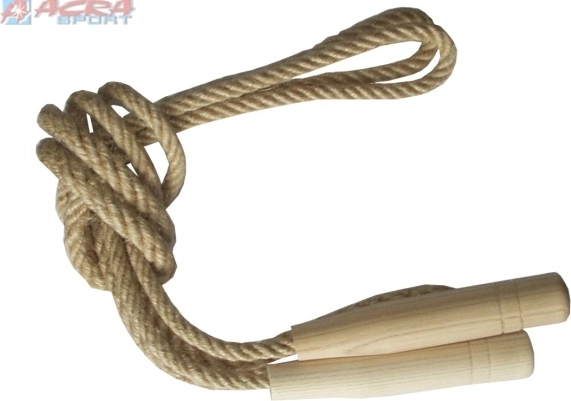 Comba cónica de yute Acra 2,5 m con asas de madera