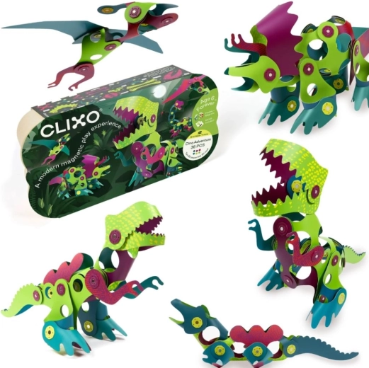 Clixo kit de construcción magnético DINO, 36 piezas
