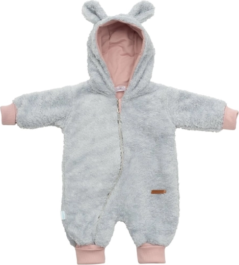 New Baby teddy bear mono infantil de invierno gris-rosa