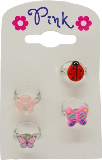 Set de anillos infantiles Pradera – 4 uds