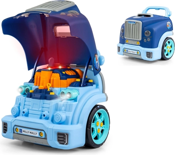 Modelo realista de la parte delantera de un coche con capó abatible MILLY MALLY N-GINE, azul