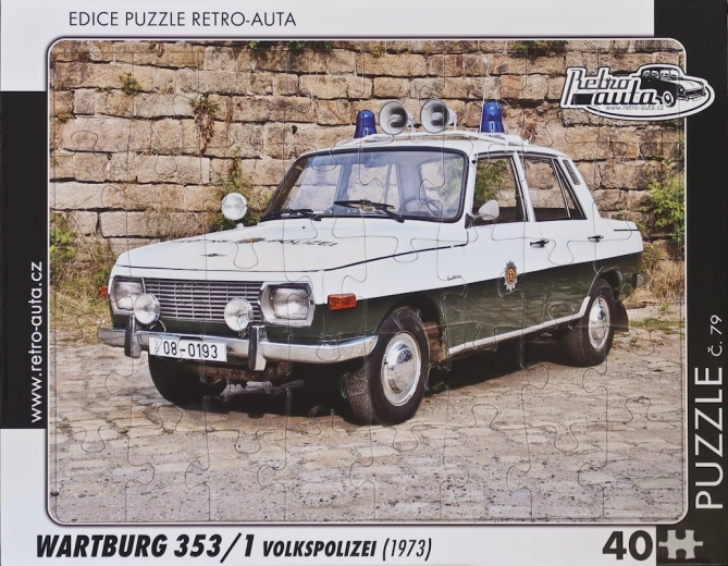 Puzzle RETRO-AUTA Wartburg 353 Volkspolizei 40 piezas