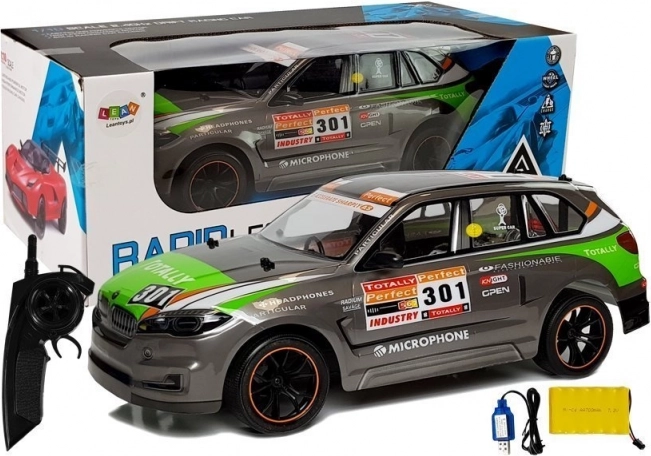 Coche de carreras gris teledirigido RC 1:10 2.4G