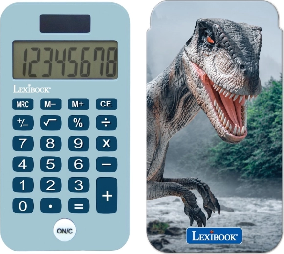 Calculadora de bolsillo Lexibook con motivo de dinosaurio