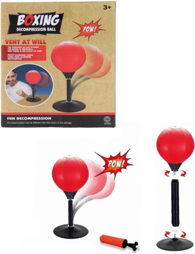Pelota de boxeo antiestrés con bomba