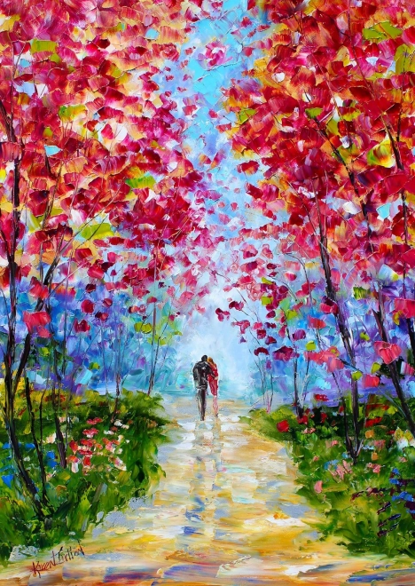 Puzzle Romance floral de primavera 1000 piezas