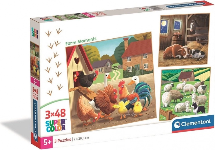 Puzzle Momentos en la Granja 3x48 piezas