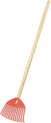 Rastrillo infantil con mango de madera FOCUS BABY, coral