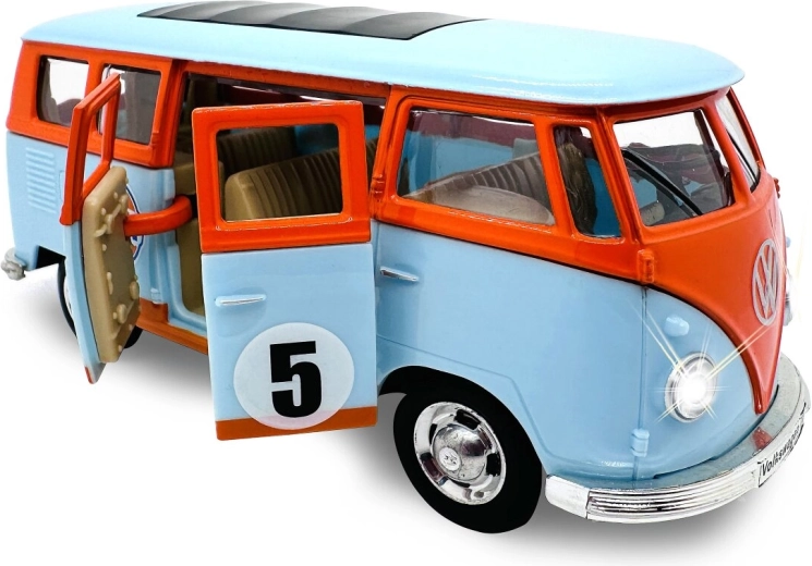 Modelo metálico Volkswagen T1 1:30 azul claro