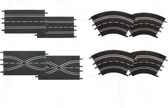 Set de ampliación para pistas de coches Evolution, Digital 132 y Digital 124 – longitud de 2,8 m