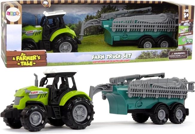 Tractor verde infantil con pulverizador y sonidos