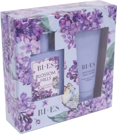 Set de regalo para mujer BI-ES Blossom Hills – agua perfumada 100 ml + leche corporal 150 ml