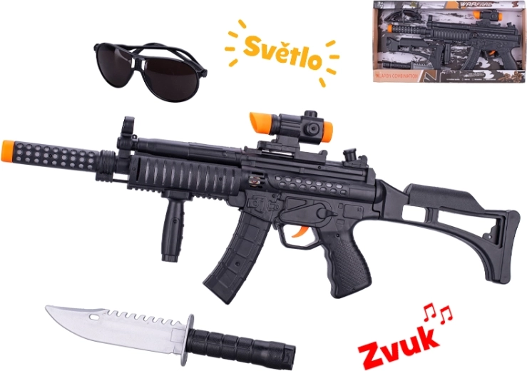 Subfusil infantil de 44 cm con efectos de luz y sonido
