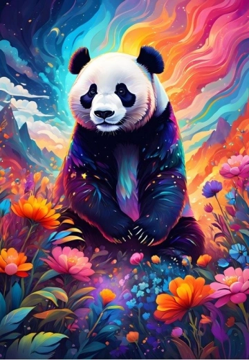 Puzzle Panda de Colores 1000 Piezas