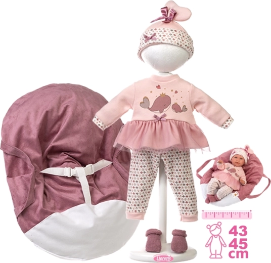 Ropita Llorens para muñeca New Born 40–42 cm con portabebés
