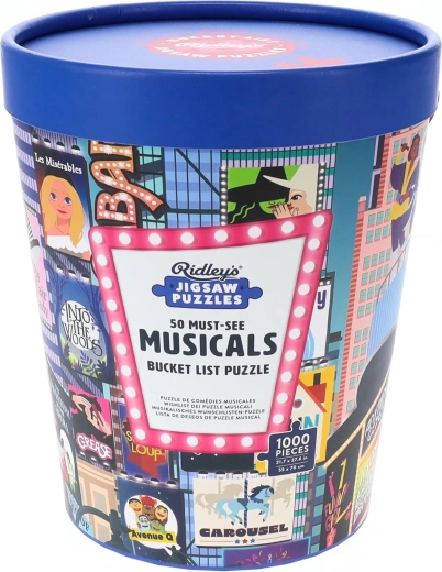 Puzzle Ridley’s Games Bucket List: 50 musicales imprescindibles (1000 piezas)