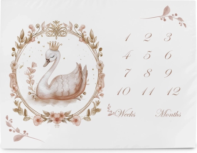 Alfombrilla de hitos para fotos Ceba Baby Basic glamour style 92 × 72 cm