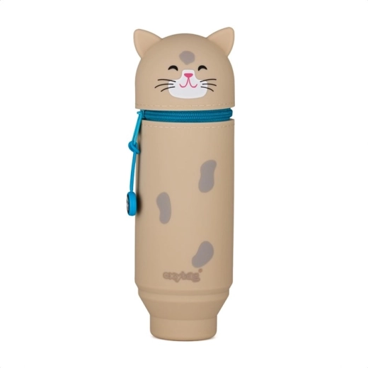 Estuche de silicona para lápices Gato – convertible en portalápices