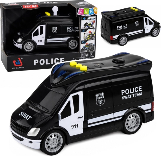 Furgón policial SWAT con luces y sonidos 1:32 - 1 pieza