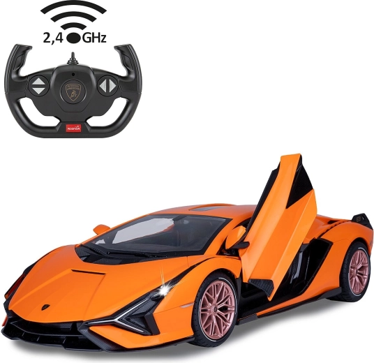 Jamara Lamborghini Sián FKP 37 coche RC por control remoto 1:14 naranja 2,4 GHz, puertas manuales - 1 unidad