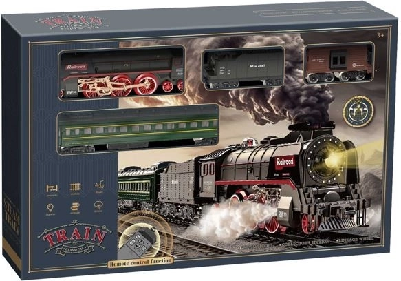 Set de tren a batería con luz y sonido