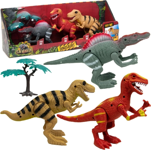 Boley set de dinosaurios articulados con luz y sonido
