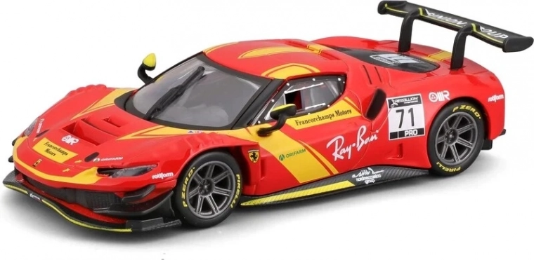 Modelo metálico de coche Bburago Ferrari 296 GT3 1:43 (2023)