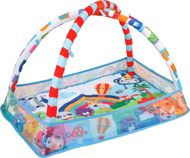 3 en 1: alfombra, parque y piscina de bolas seca