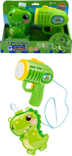 Pistola de pompas 2 en 1 dinosaurio