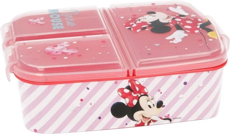 Caja para la merienda Minnie Mouse con 3 compartimentos