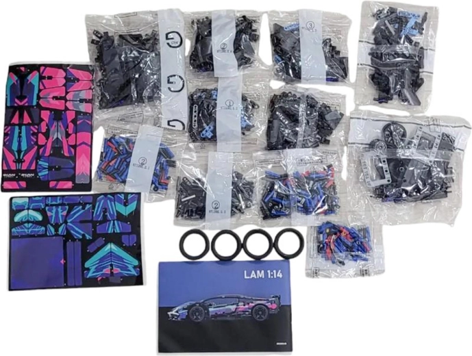 Kit completo con instrucciones y pegatinas