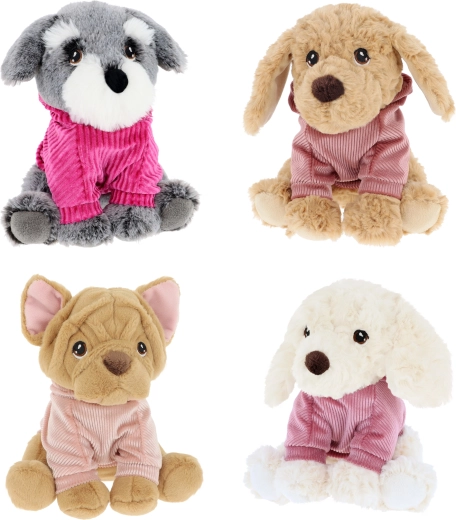 Cachorro de peluche Keeleco con sudadera 18 cm – 4 tipos