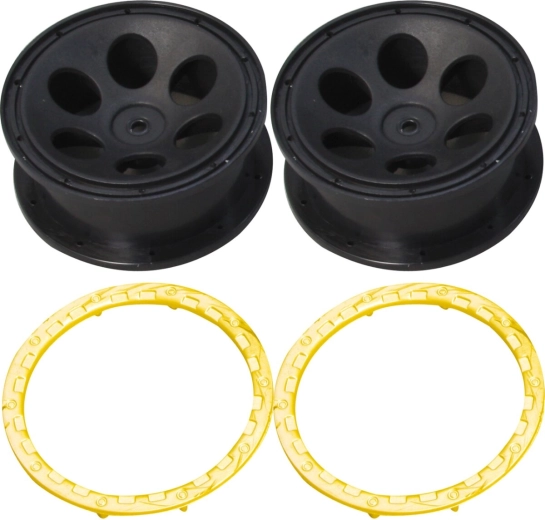 Juego de llantas amarillas Lightray para modelos a escala 1:10