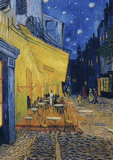 Puzzle Art Collection – terraza de cafetería por la noche 1000 piezas