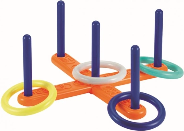Lanzamiento de aros – set con cruz (4 aros)