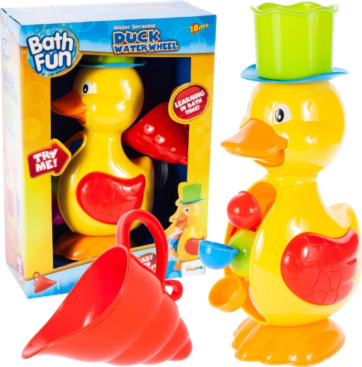 Patito para el baño con molino de agua