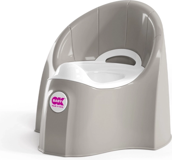Orinal ergonómico Ok Baby Pasha con recipiente extraíble, gris