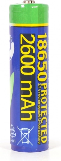 Acumulador Li-ion 18650 3,7 V 2600 mAh con protección