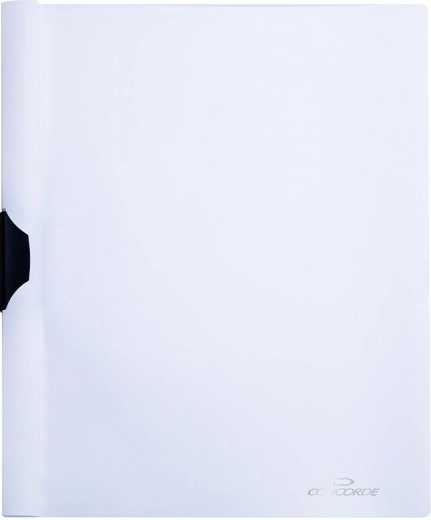 Carpeta de documentos A4 con clip lateral CONCORDE, blanca