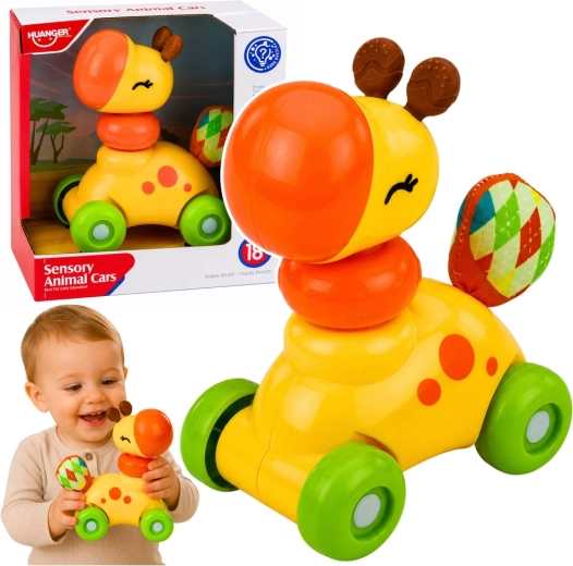 Coche sensorial jirafa para bebé