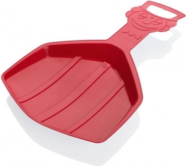 Deslizador de nieve infantil Klaun – pala de trineo de plástico – Roja