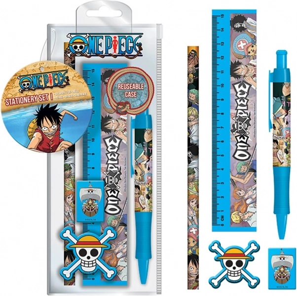 Set escolar con motivo de One Piece