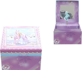 Joyero musical con princesa y caballo