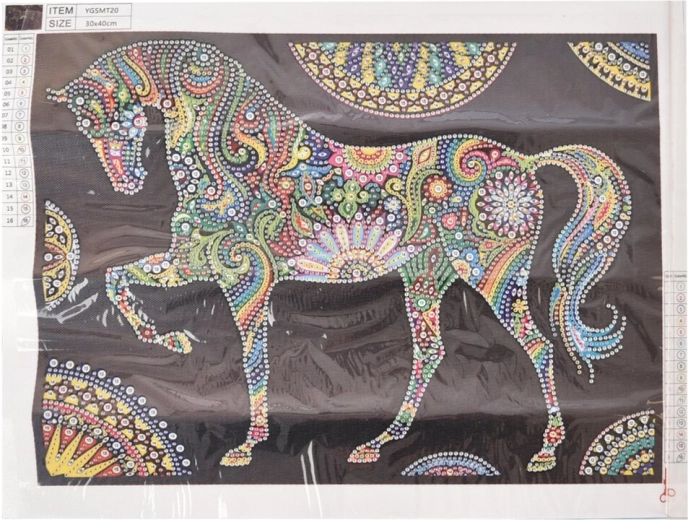 Pintura de diamantes caballo brillante 30 × 40 cm