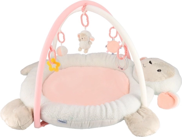 Lujosa manta de juego de felpa New Baby ovejita con arco de actividades