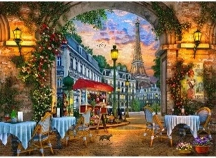 Pintura de diamantes Calle parisina colorida 30 × 40 cm