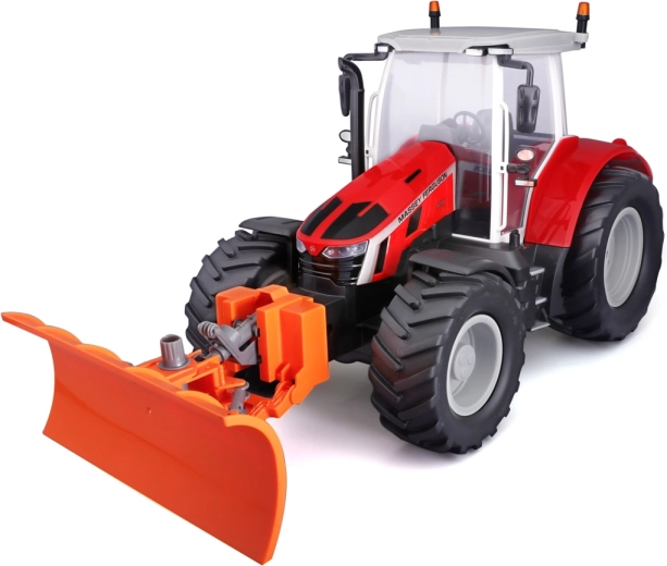 Tractor RC Maisto Massey Ferguson con hoja frontal y luces