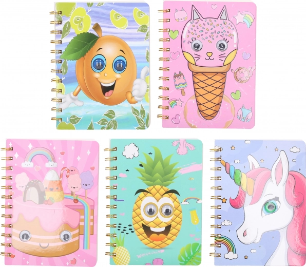 Cuaderno de notas rayado con ojos 13x18 cm